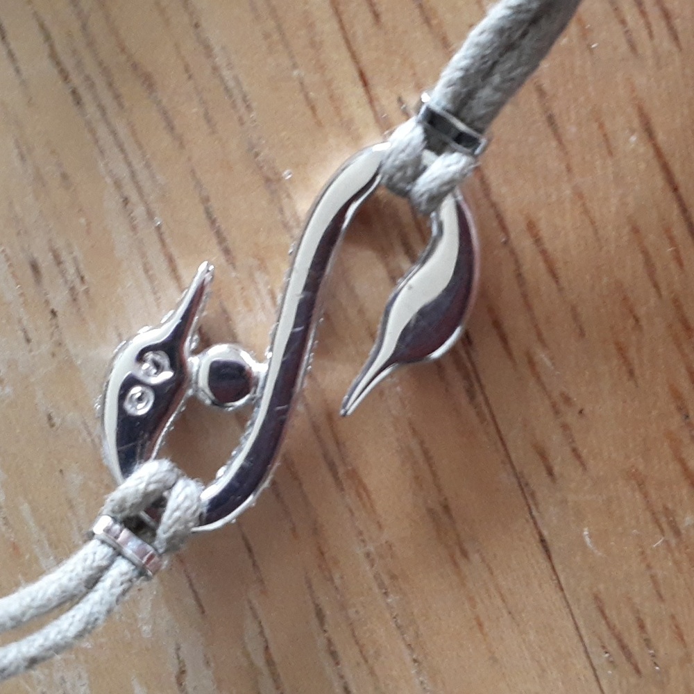 Swarovski Crystal Swan Stamped Adjustable Bracelet TT124 - Picture 5 of 17
